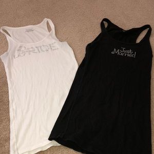 Victoria's Secret Bridal tanks. Bling